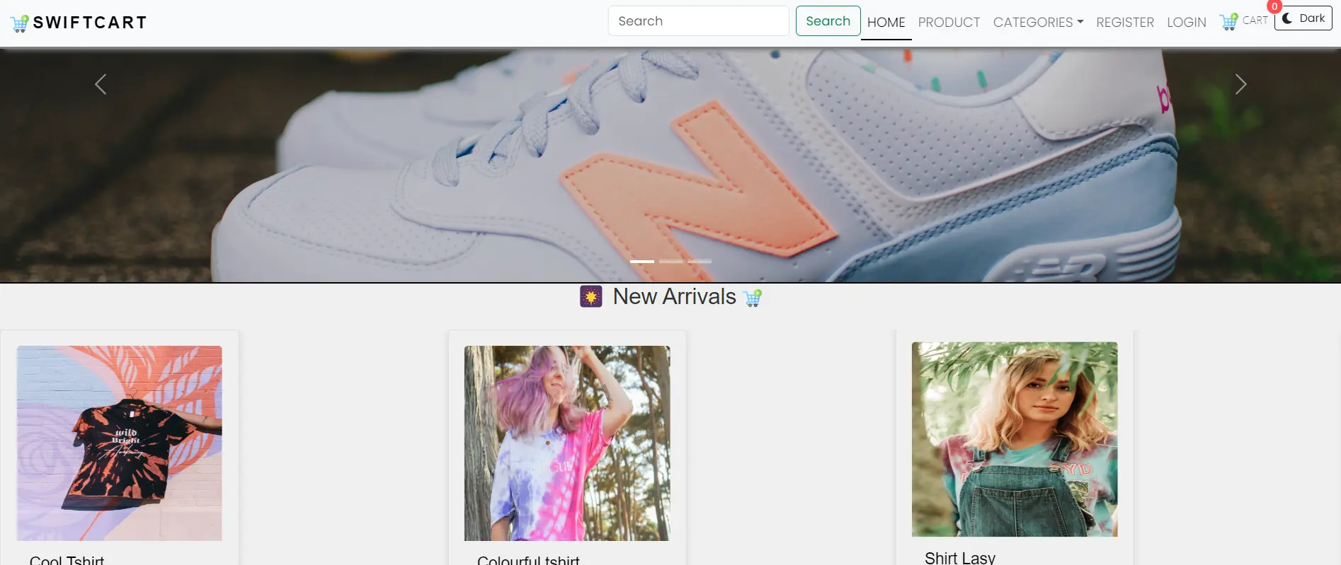 SwiftCart website preview image